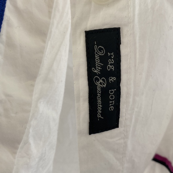 Rag & bone - button down white shirt with side opening details - Picture 2 of 7